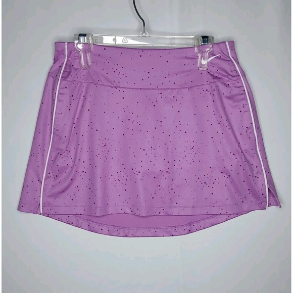 Nike Pants - Nike Skort Women Medium Purple Dotted Mini Stretch Pullon Athletic Pocket Tennis